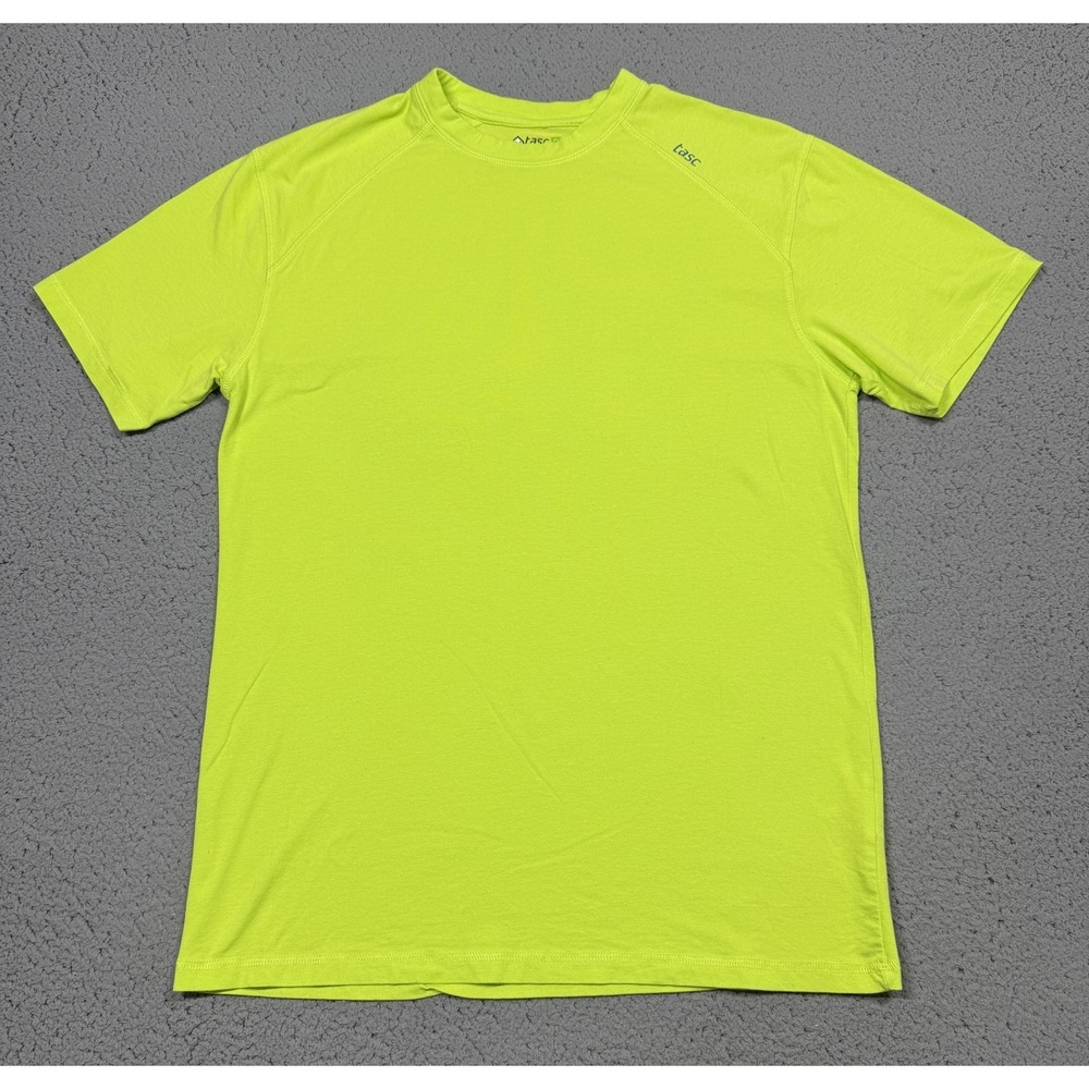 Tasc Shirt Mens Small Yellow Short Sleeve Crewneck Athletic Performance Top - Picture 1 of 8